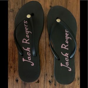 Jack Rogers black Skye flip flops size 10